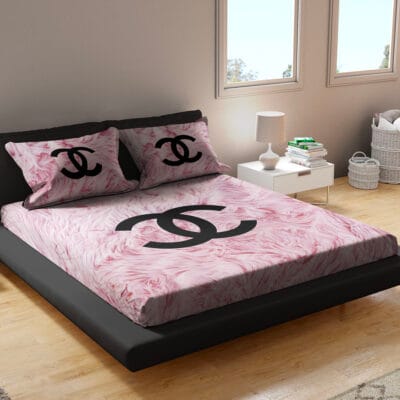 Chanel pink fitted bedsheet