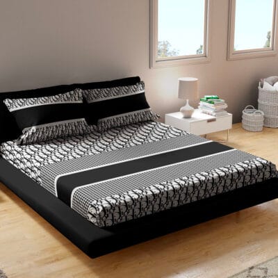Dior logo pattern fitted bedhseet