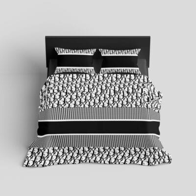 Dior pattern flat bedsheet front