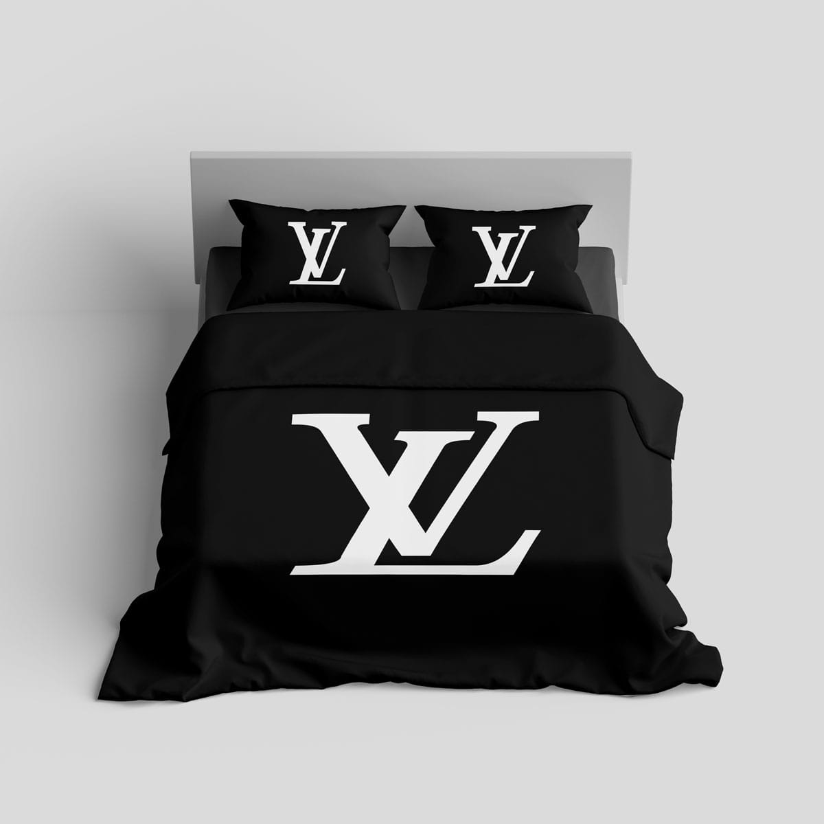 LV logo black bedsheet front