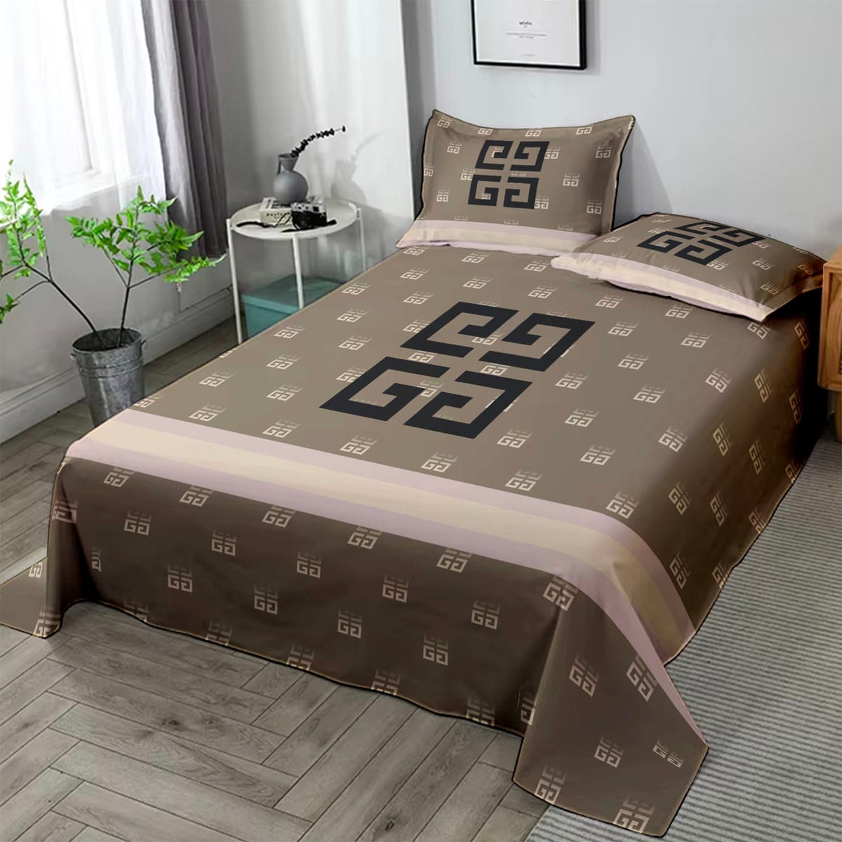 givenchy pattern bedsheet side