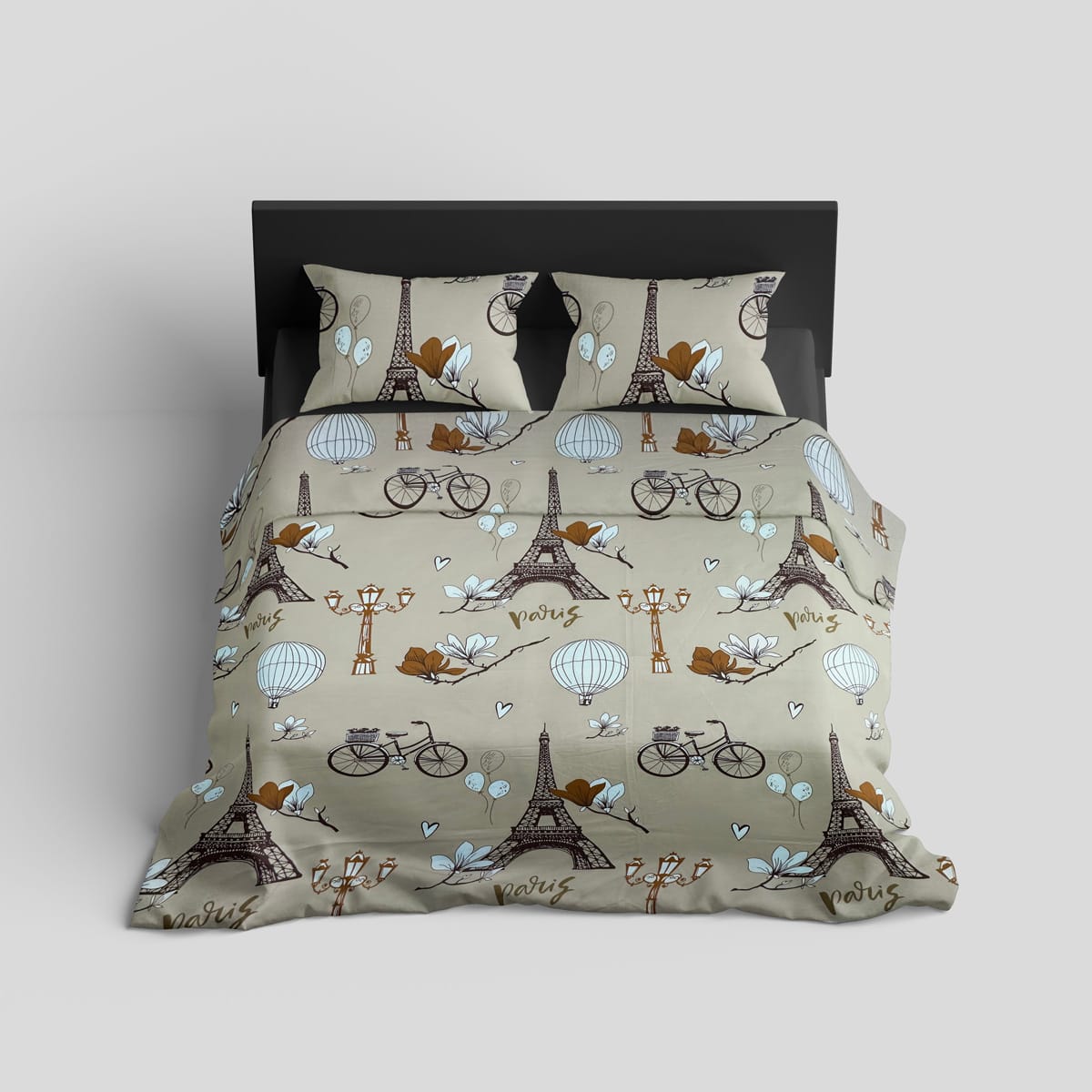 flat-paris-001-brn bedsheet front