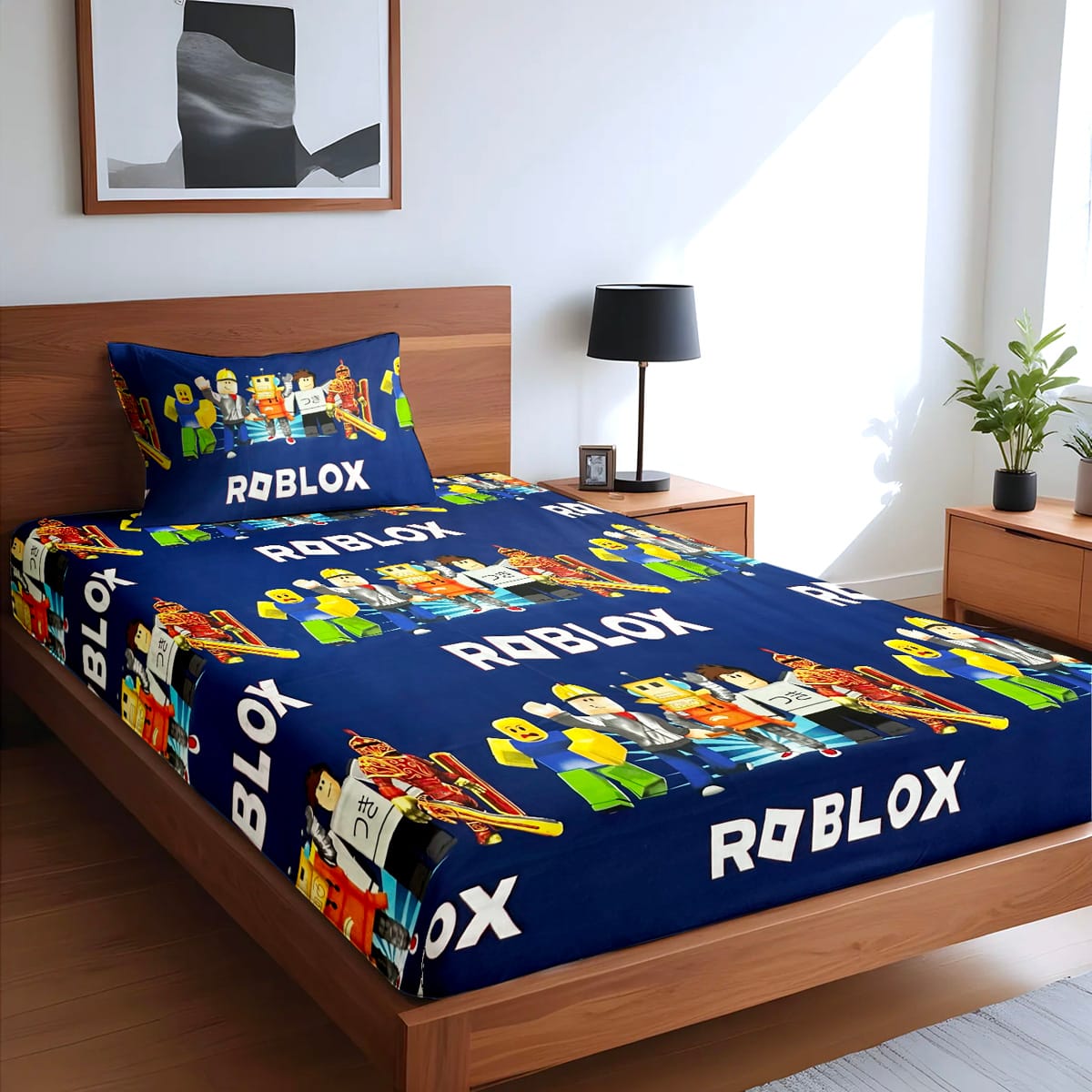 single fitted bedsheet kids roblox