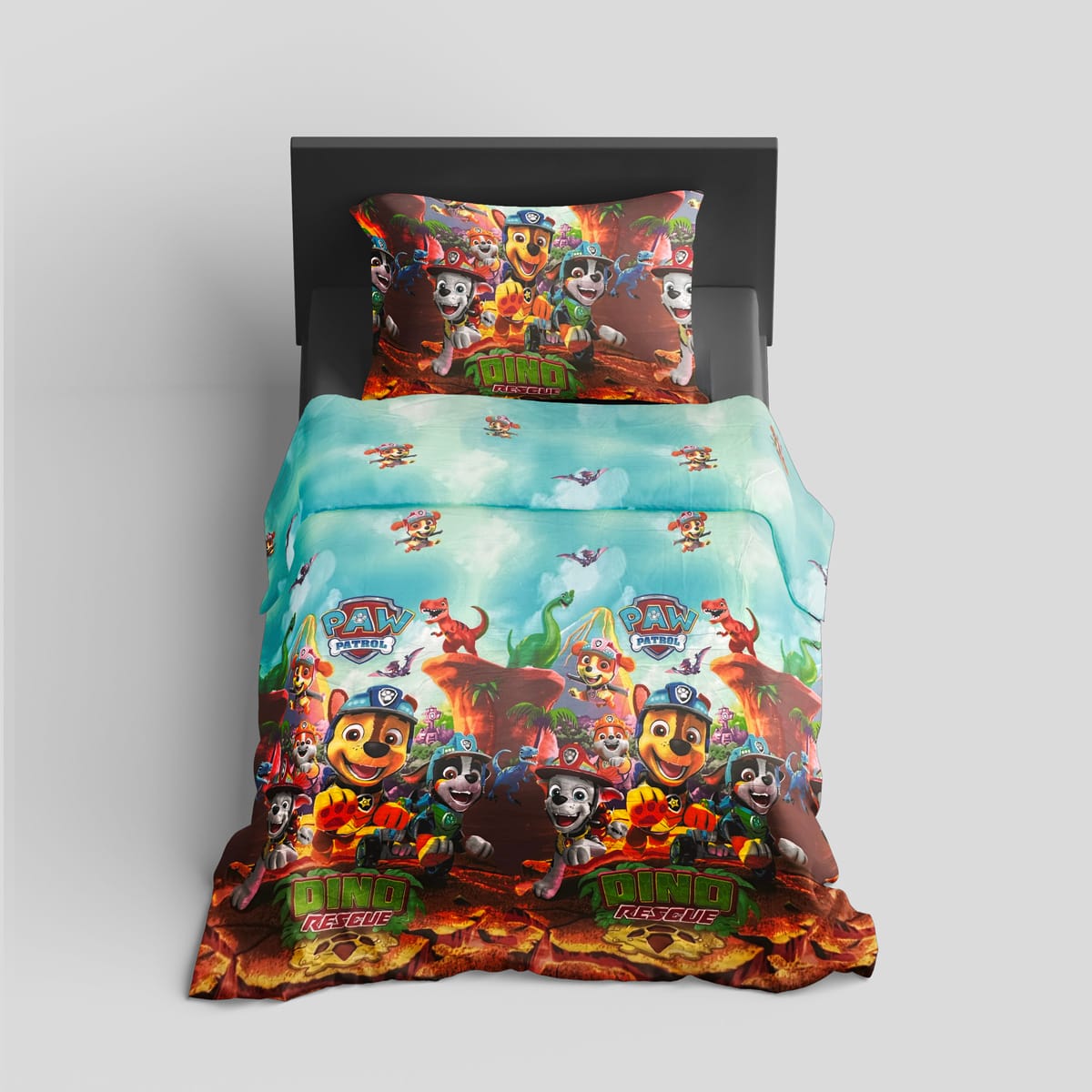 single flat bedsheet kids PawPetrol Dino